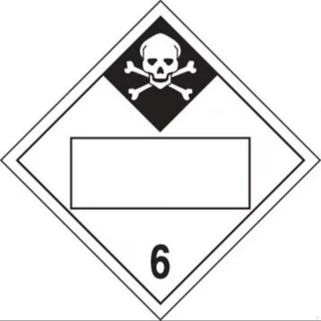 Accuform BLANK DOT PLACARD HAZARD CLASS 6 MPL462VS25 MPL462VS25